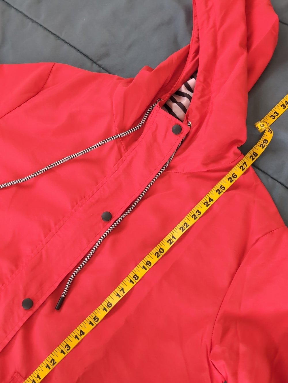 Red Hooded Rain Jacket - Picture 4 of 9